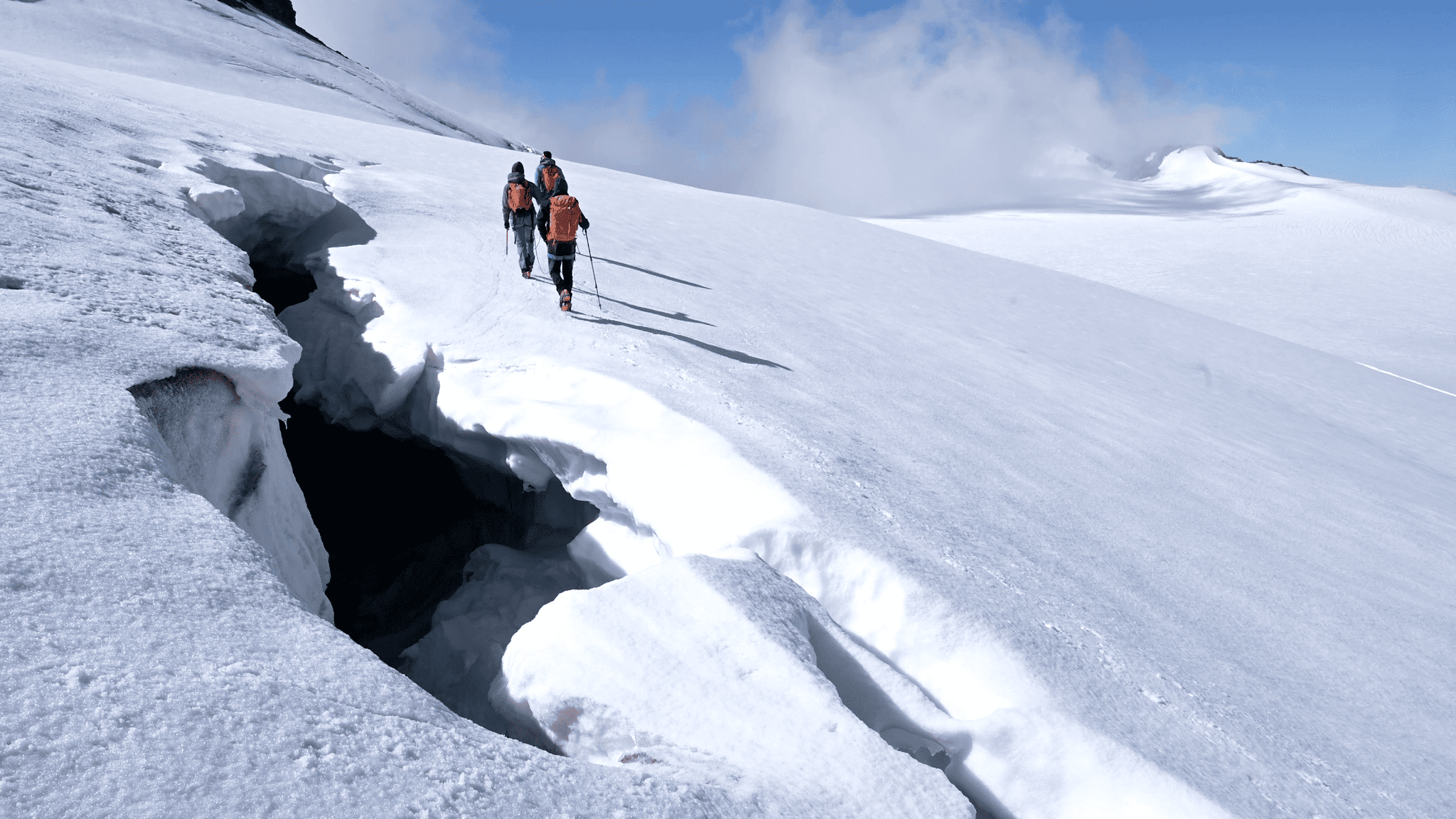 Crevasse fall hazard